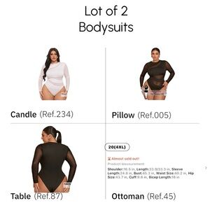 TALL 4X Black and White Bodysuit Set